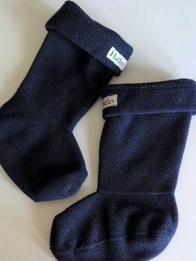 Hatley Kid's Navy Blue Fleece Boot Socks Liners